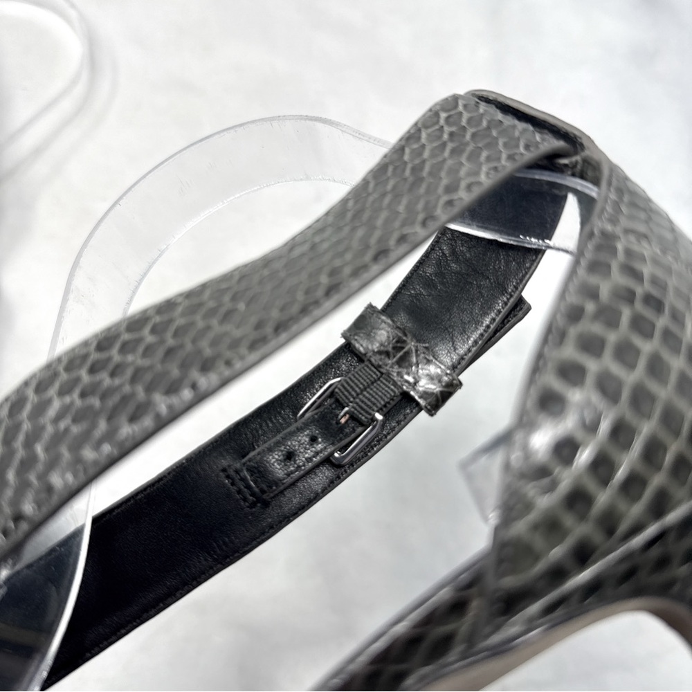 NEW Alexander Wang Marcelle Snakeskin Strappy Pointed Toe Pump Heel Leather 40.5 - Picture 8 of 14